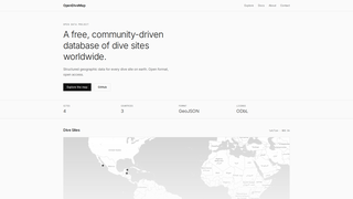 Screenshot of opendivemap.com