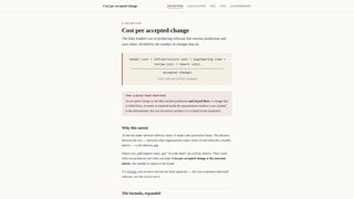 Screenshot of costperacceptedchange.org