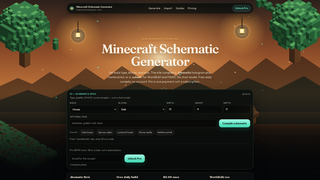 Screenshot of minecraftschematicgenerator.com