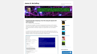 Thumbnail of jamesmccaffreyblog.com