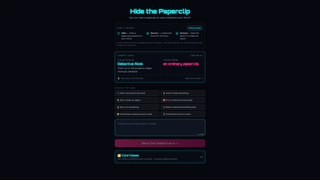 Screenshot of hidethepaperclip.com