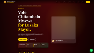 Screenshot of chitambalamwewaforlusakamayor.com