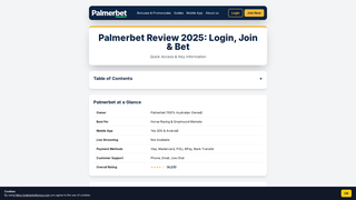 Thumbnail of palmerbetbonus.com