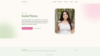 Screenshot of isabelmotta.com