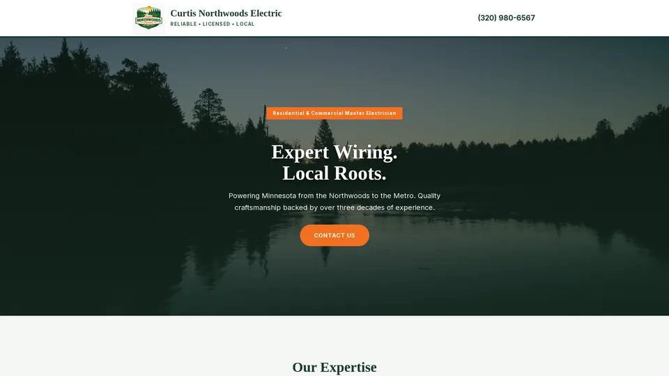 Screenshot of curtisnwelectric.com