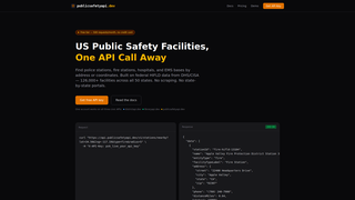 Screenshot of publicsafetyapi.dev