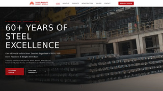 Screenshot of duxinvspsteels.com