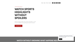 Screenshot of spoilerfreesports.com