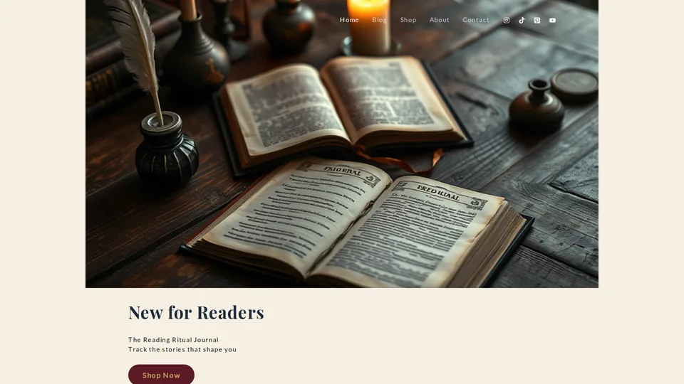 Screenshot of theinkandhourglass.com