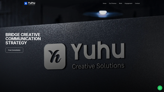 Screenshot of yuhucreative.com