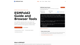 Screenshot of esmfold2.com