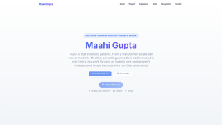 Screenshot of maahigupta.com
