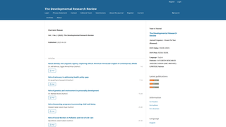 Thumbnail of developmentalresearchreview.com