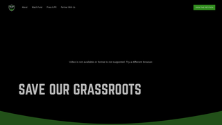 Screenshot of saveourgrassroots.com
