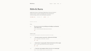 Screenshot of rithvikburra.com