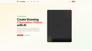 Screenshot of claymotion.ai