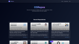 Screenshot of osrepos.com