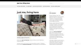 Thumbnail of justmelivinghere.com