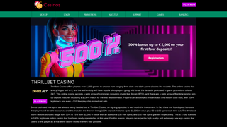 Thumbnail of thrillbetscasino.com