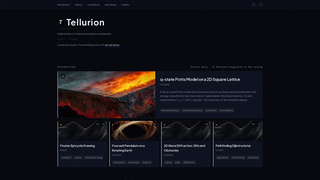Screenshot of tellurion.dev
