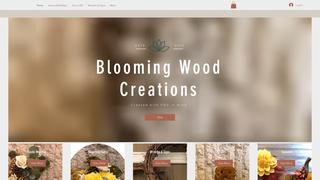 Screenshot of bloomingwoodcreations.com
