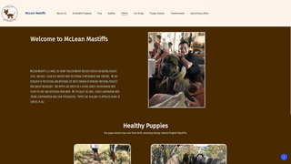Screenshot of mcleanmastiffs.com