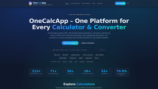 Screenshot of onecalcapp.com