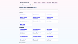 Thumbnail of docalculations.com