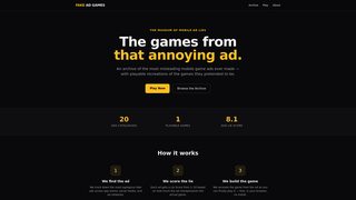 Screenshot of fakeadgames.com