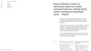 Screenshot of lizrobertsconsulting.com