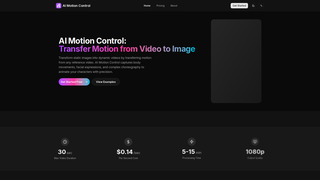 Screenshot of aimotioncontrol.app