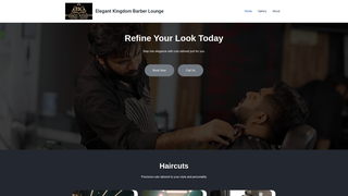 Screenshot of ekbarberlounge.com