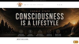 Screenshot of cosmicstateapparel.com