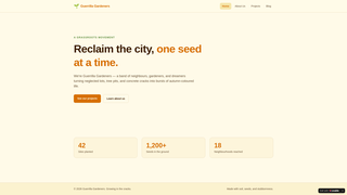 Screenshot of guerrillagardeners.com