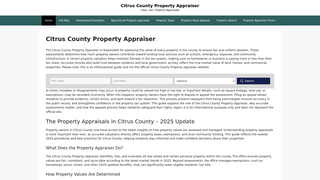 Thumbnail of citruscountypropertyappraiser.org