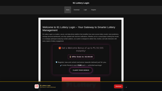 Thumbnail of 91lotteryloginindia.com