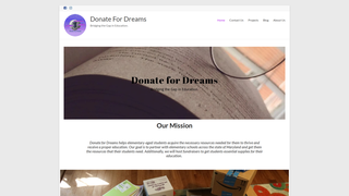 Screenshot of donatefordreams.org