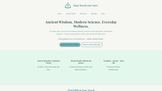 Thumbnail of manywordsonevoice.com