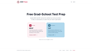 Screenshot of acepreps.org