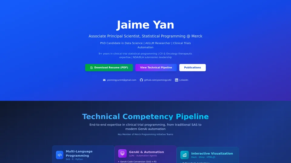 Screenshot of jaimeyan.com