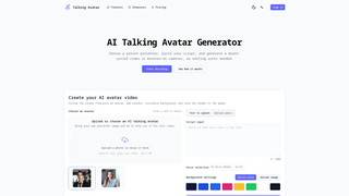 Screenshot of aitalkingavatar.org