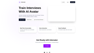 Screenshot of intervator.ai