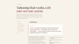 Screenshot of sensorysafetattoos.com