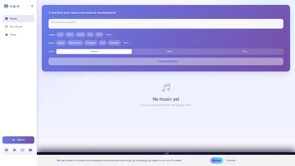 Screenshot of ergi.ai
