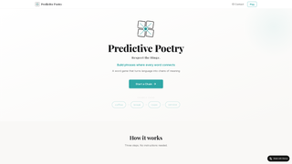 Screenshot of predictivepoetry.org