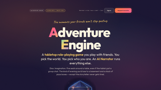 Screenshot of theadventureengine.com