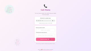 Screenshot of callmommysong.com