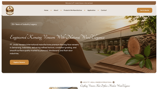 Screenshot of jindalveneers.com