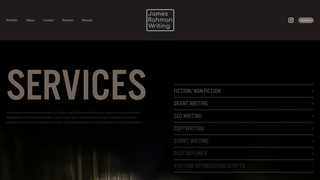 Thumbnail of jamesrahmanwritingservices.com