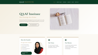 Screenshot of qaafinstitute.net